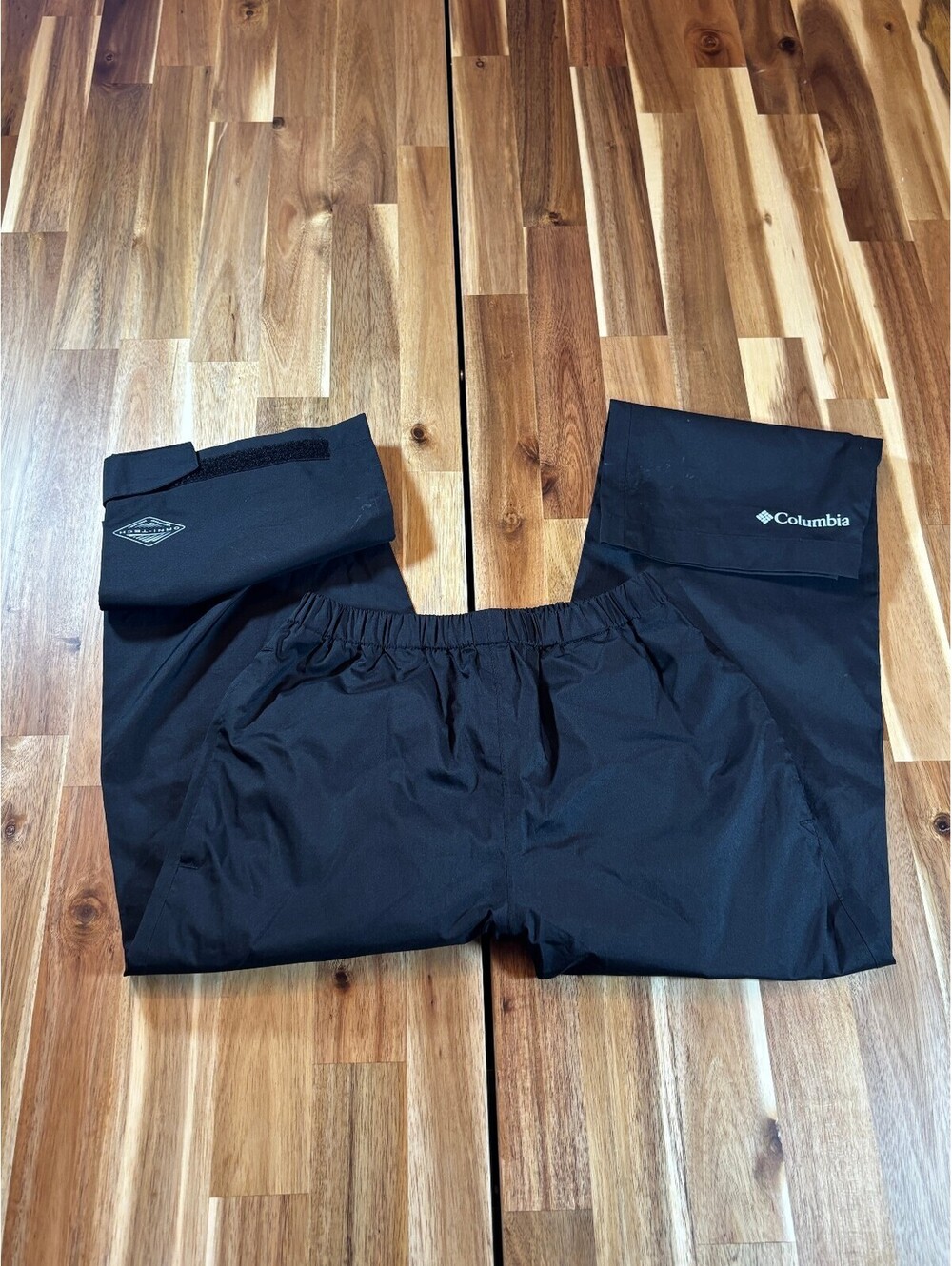 Columbia Omni-Tech Youth S 8 Black Waterproof Rain Pants Adjustable Hem (2196)